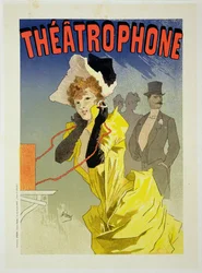 A „Theatrophone” című plakát reprodukciója, 1890 (lásd: 41410)