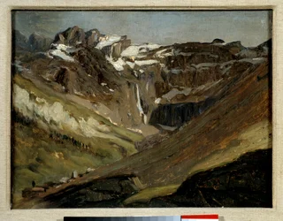 Gavarnie cirkusza a Pireneusokban Jules Dupre festménye