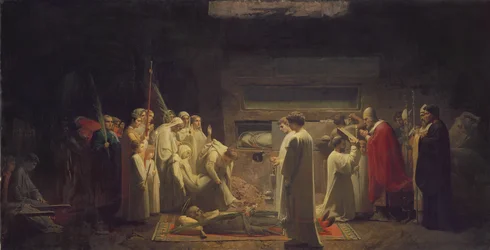 A mártírok a katakombákban, 1855
