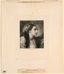 Egy fiatal lány feje, az "Etchings of Pictures in the Metropolitan Museum, New York" című filmből