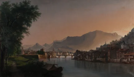Grenoble látképe a 19. században (olaj, vászon)