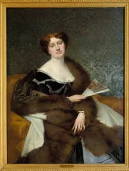 Madame Alexandre Dumas portréja, Nadia Knorring fia, Jules Lefebvre festménye (1836-1911) 19. századi Villers Cotterets. Alexandre Dumas Múzeum