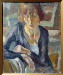 Hermine David portréja Jules Pascin (1885-1930) festménye, XX. századi V. 0,52x0,43 m Lyon, Musee des Beaux Arts