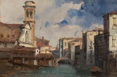 A velencei San Trovaso templom kb. 1830.