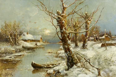 Téli folyó táj, 1897