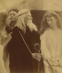 Lear király átadja királyságát három lányának, 1872.