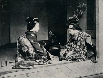 Szertartásos tea egy kedves japán kezek által, 1900, 1921.