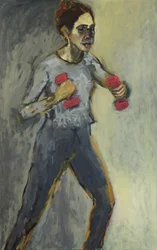 Önarckép, 2015, (akril és olaj, vászon)