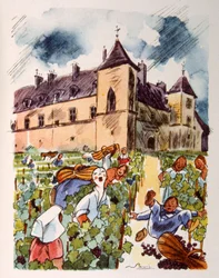 Francia Szőlőbirtok. 1944. Illusztráció: Julien Pavil