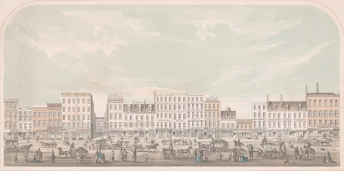 Broadway, New York, a csatornától a Grand Streetig, West Side, 1856.