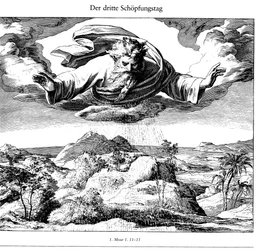 A teremtés harmadik napja a Die Bibelből, Bildernben, 1852-1860