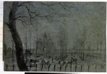 ""Utrecht kapuja Hollandiában"" Jurriaan Andriessen (1742-1819) krétarajza, 1797 Puskin Múzeum, Moszkva