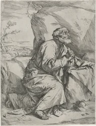 Bűnbánó Szent Péter, 1621 körül (metszet fektetett papírra)