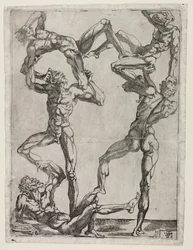 Öt ember piramisa, c. 1543.