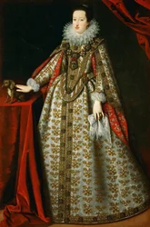 Eleoonore de Gonzague (ou de Mantoue) - Eleonora Gonzaga (1598-1655) portréja, menyasszonyi ruhájában - Justus (Giusto, Joost) Sustermans (1597-1681). Olajfestmény