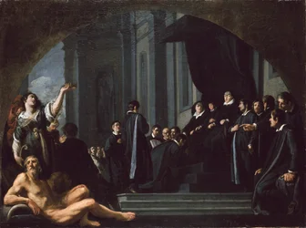 A firenzei szenátorok hűséget esküdnek Ferdinando II de
