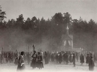 Húsvéti körmenet, Sarov-kolostor, Oroszország, 1903