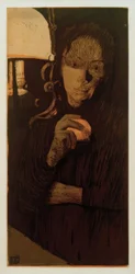 Käthe Kollwitz, narancssárga nő / 1901