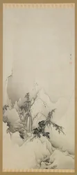Téli táj: egy szakadék, Meiji-korszak, 1883.