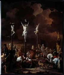 Karel Dujardin (1621-1678) Kálvária festménye (ec.holl.) 1661 V. 0,97x0,84 m