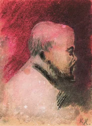 Paul Verlaine költő portréja 1844-1896, 1896