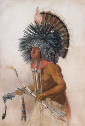 Pehriska-Ruhpa, Hidatsa harcos, a kutyatánc jelmezében