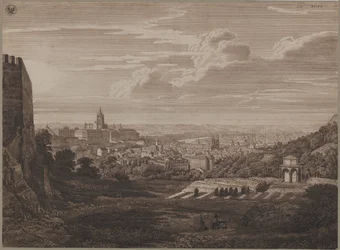 Prága látképe a Petřín-hegyről