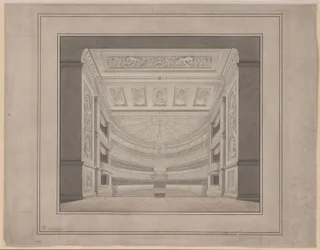 Berlin. Schauspielhaus a Gendarmenmarkton, nézőtér