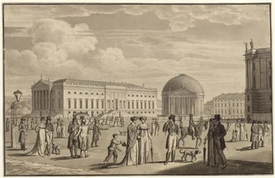 Berlin, Unter den Linden. Az operaház és a Szent Hedvig-templom látképe