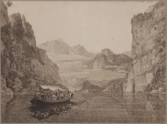 Csónakkirándulás a Berchtesgaden melletti Königssee-n (Karl Friedrich Schinkellel és feleségével, Susanne Schinkellel, született Berger)
