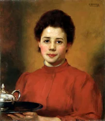"Egy vörös ruhás nő", 1904