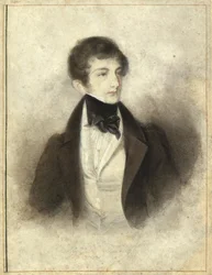 Thalberg Zsigmond zongoraművész és zeneszerző portréja 1812-1871, 1829.
