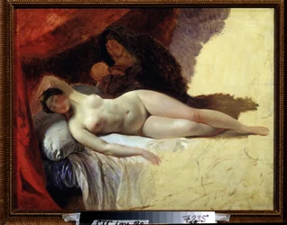 ""Alvó Juno"" vagy "A Tejút kezdete" Karl Briullov (Bryullov) festménye (1799-1852) 1839-1845 Állami Tretyakov Galéria, Moszkva