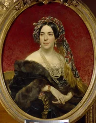 Maria Volkonskaya hercegnő portréja (1805-1863) (Maria Volkonszkaja hercegnő portréja) - Karl Pavlovich Briullov (Briullov) (1799-1852) festménye, olaj, vászon, 1840 előtt - orosz művészet
