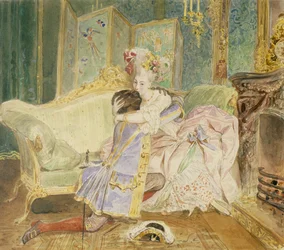 Találkozó. Illusztráció A. Puskin Nagy Péter fekete embere című regényéhez, 1847-1849