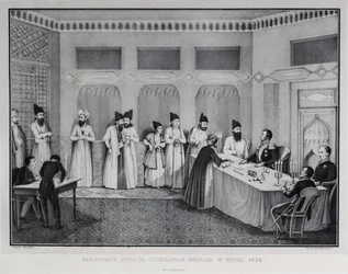 A türkmencsayi szerződés aláírása, 1828