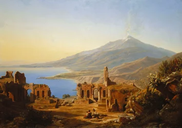 Teatro Greco, Taormina, az Etnával túl, 1852