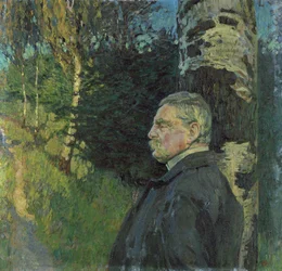 Detlef von Liliencron (1844-1909) portréja, 1906 (olaj, vászon)