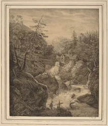 Vízesés, 1820-as évek.