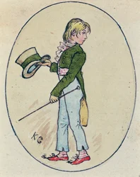 Illusztráció Szent Valentin-napra, 1914 (wc papíron)