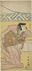 Sawamura Sôjűrô III színész mint Oda Kazusanosuke Harunaga a "Muromacho krónika kana írással" ("Kanagaki Muromachi bundan") című filmben.