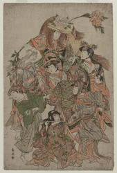 Iwai Hanshiro IV a hét változás táncában, c. 1793 vagy 1794.