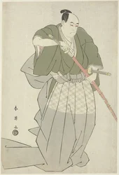 Momonoi Wakasanosuke kardot húz Momonoi Wakasanosuke kihúzza a két kardja közül az egyiket