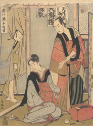 Jelenet Chushingura tizedik felvonásából, kb. 1790.