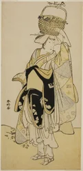 Ichikawa Yaozo III. színész mint Shiragiku a "Shinobu Uri" táncjelenetben a Hatsuhana Mimasu Soga című darabban, amelyet a Nakamura Színházban adtak elő az első hónapban, 1785-ben.