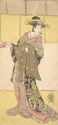 A Segawa Line Tomisaburo színésze udvarhölgyként, kb. 1790.