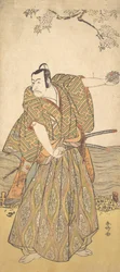 Az ötödik Ichikawa Danjuro szamurájként, kb. 1780-85.