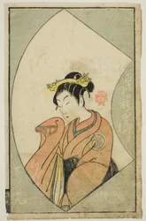 A színész Anegawa Shinshiro II, a "Színpadi rajongók képeskönyvéből (Ehon butai ogi)"
