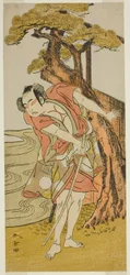 A színész Ichikawa Yaozo II mint Iba no Juzo (?)