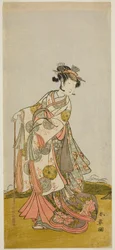 I. Nakamura Noshio színész Usuyuki hercegnő (Usuyuki Hime) szerepében a "Shin Usuyuki Monogatari" című darabban, amelyet a Morita Színházban 1774 ötödik hónapjában mutattak be.